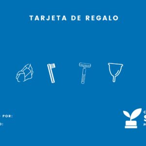 Tarjeta de regalo estilo de vida sostenible y libre de plástico